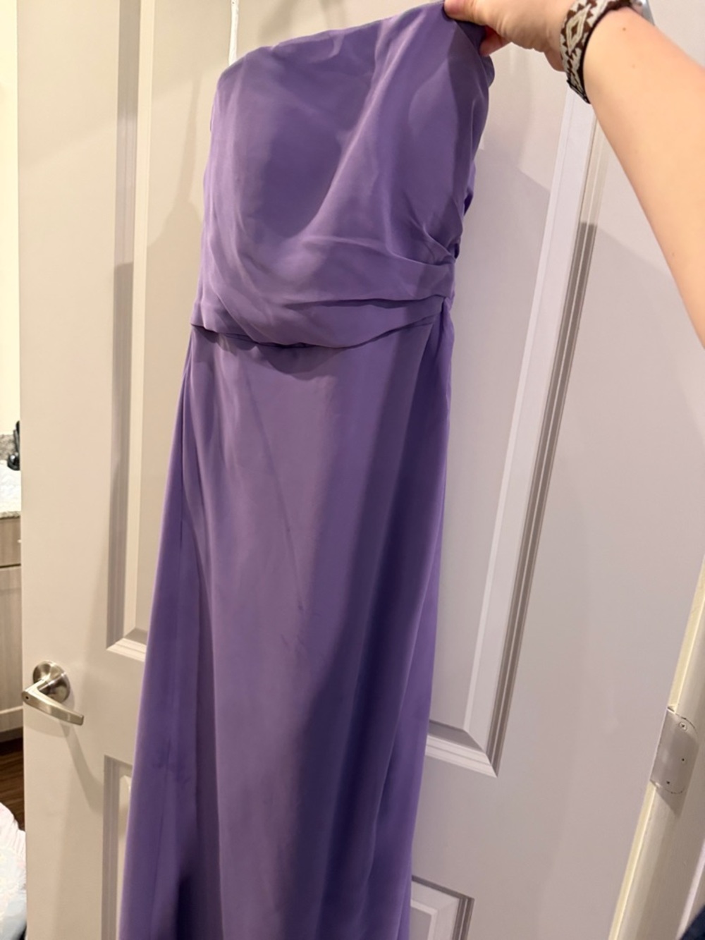 Azazie Strapless Lavender Dress